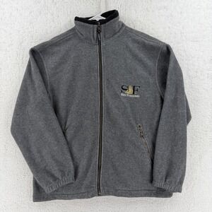 VTG ANDY'S Jacket Mens Small Gray Fleece Full Zip SF San Francisco Embroidered